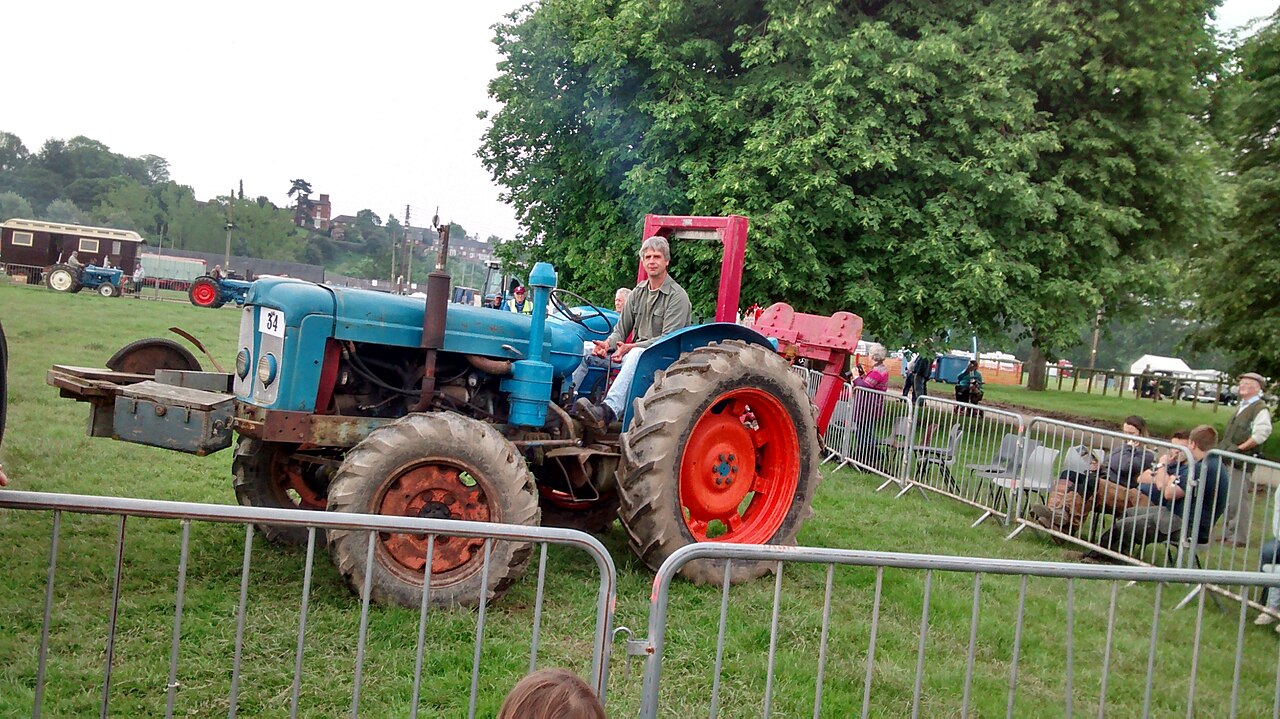 Not a Land Rover: a six-cylinder four-wheel-drive Roadless Fordson Major with Boughton winch and sawbench for forestry work — the tractor-conversion business that was Roadless Traction's main trade.