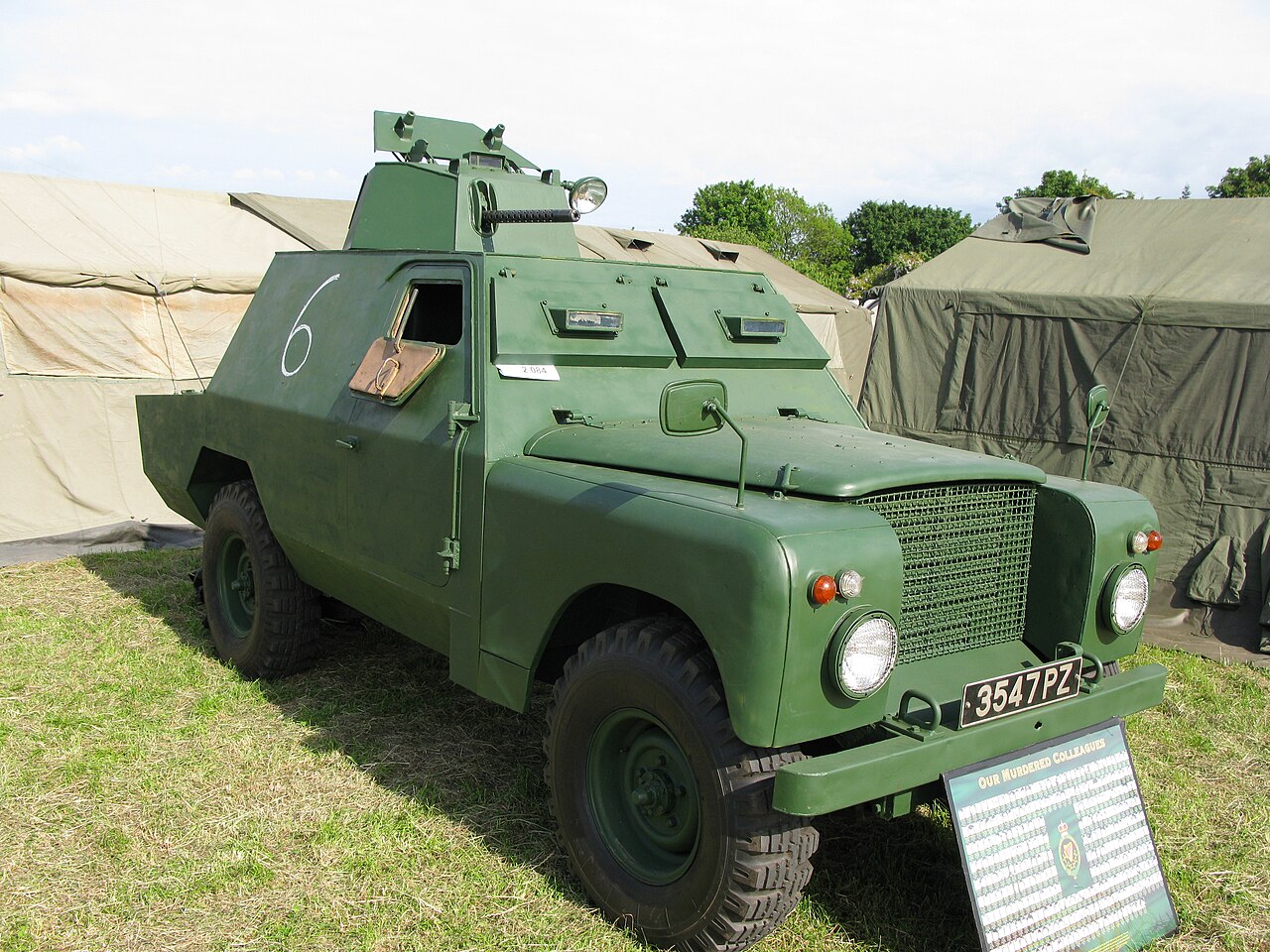 A Shorland Mk1 armoured car — the turreted Land Rover-based patrol vehicle Shorts designed for the Royal Ulster Constabulary and first delivered in 1966.