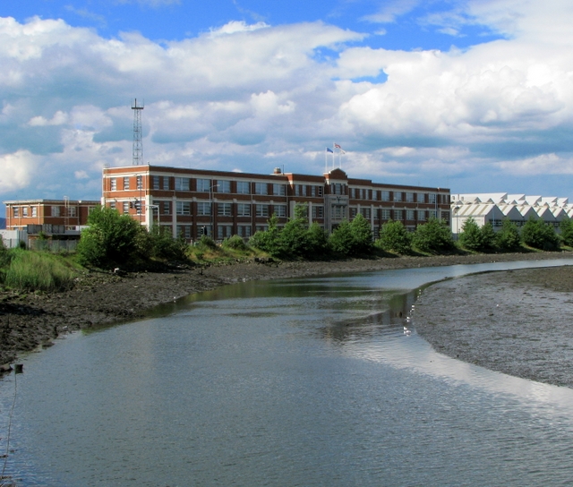 The Shorts Aerospace works in Belfast, photographed in 2008 under Bombardier ownership during the company's centenary year.