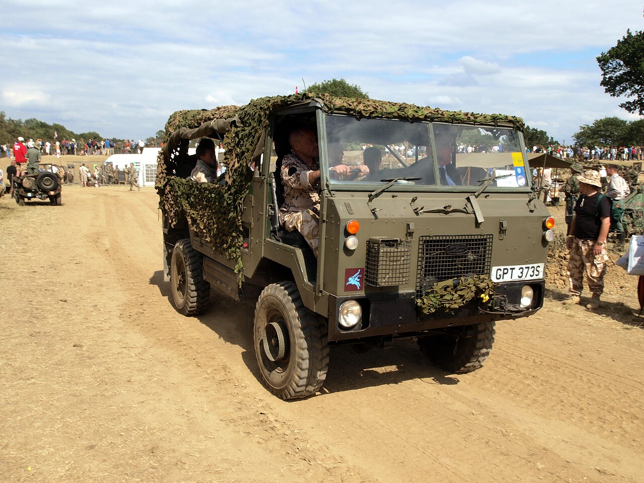 Preserved Land Rover 101 Forward Control One Tonne GS truck with canvas cargo tilt