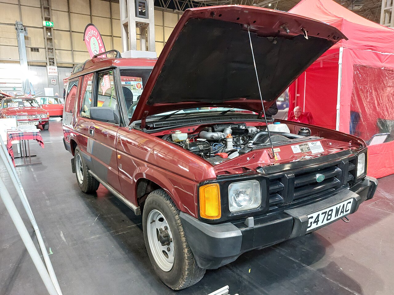1989 Discovery 3.5 V8 launch car G478 WAC on the Project Jay Preservation Group stand, NEC Restoration Show 2022
