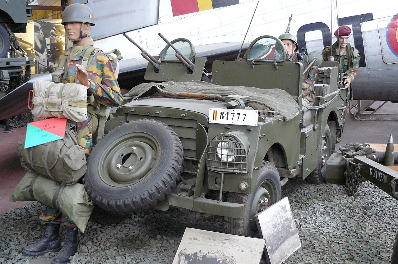 The Belgian Army scout/reconnaissance Minerva TT with folded windscreens and gun mounts, Royal Museum of the Armed Forces and Military History, Brussels