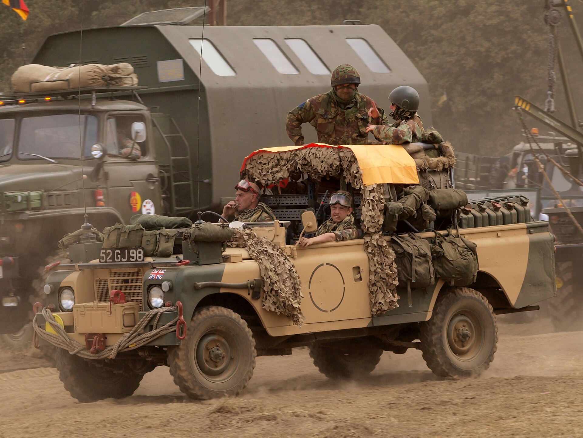 SAS Land Rover 110, military registration 52 GJ 98