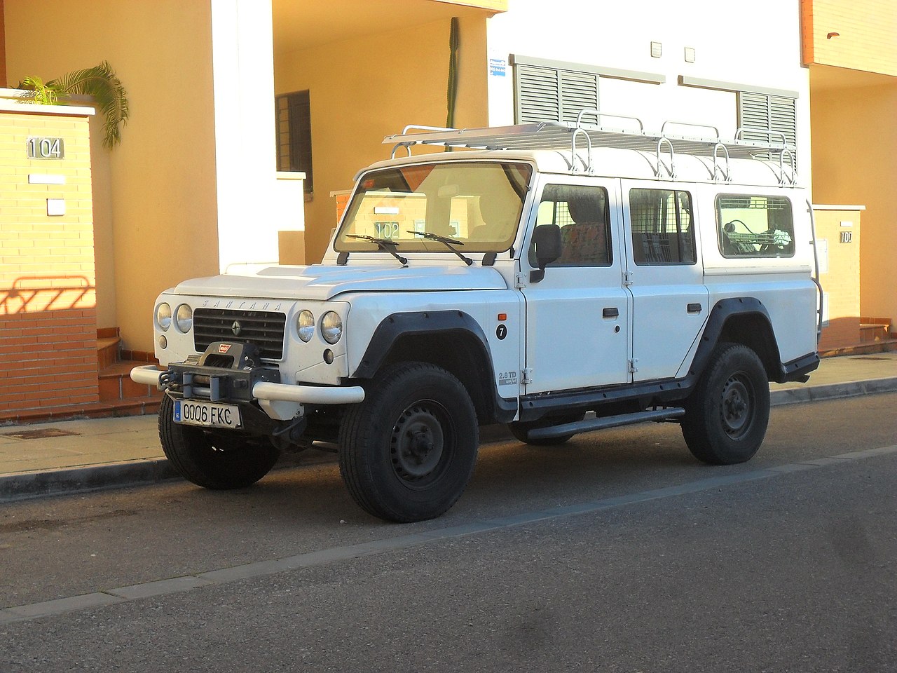 Civil-registered Santana Aníbal in white, photographed in Almería