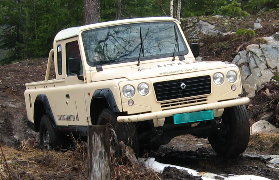 Santana PS-10 pickup, probably a 2005 model, demonstrating at Lampeland north of Kongsberg, Norway