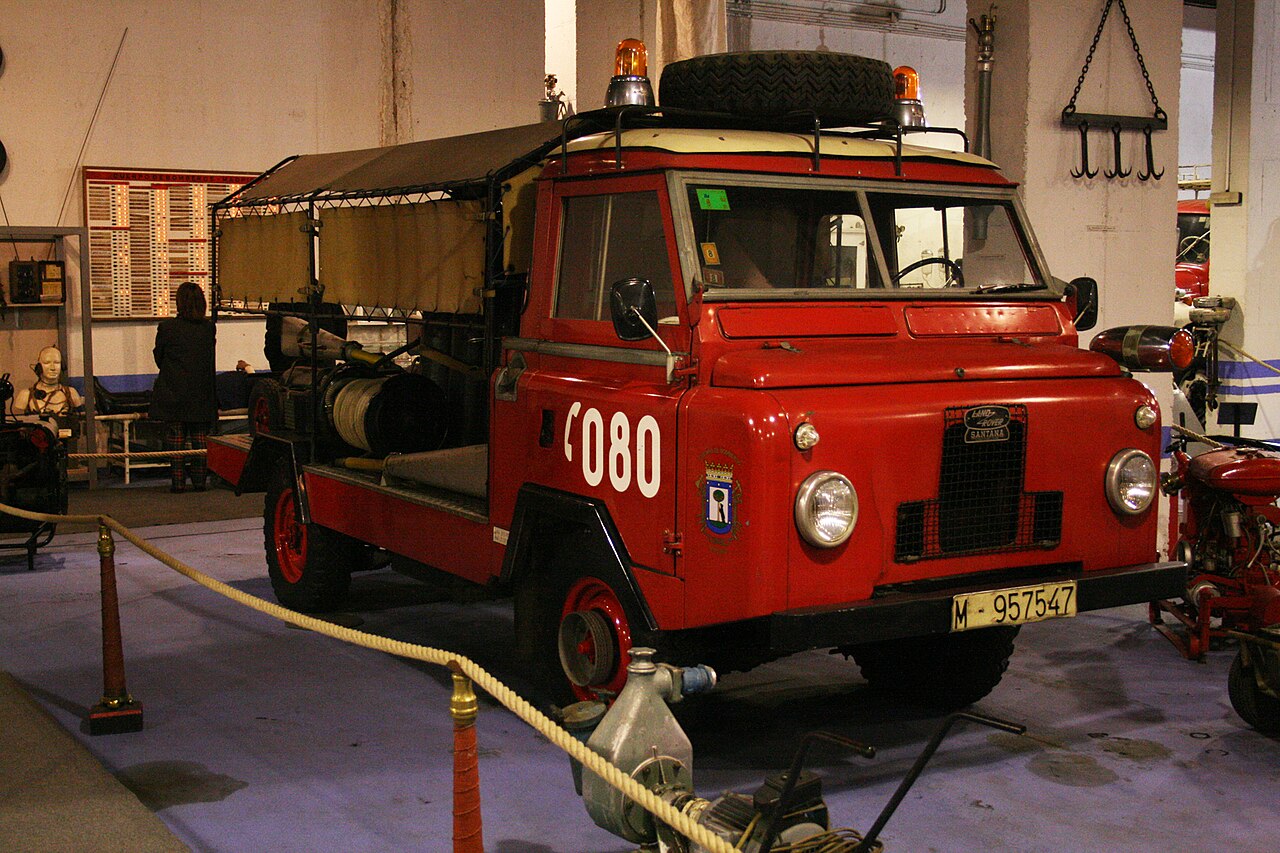 Retired Madrid fire brigade Santana 1300 preserved in the city's fire service museum