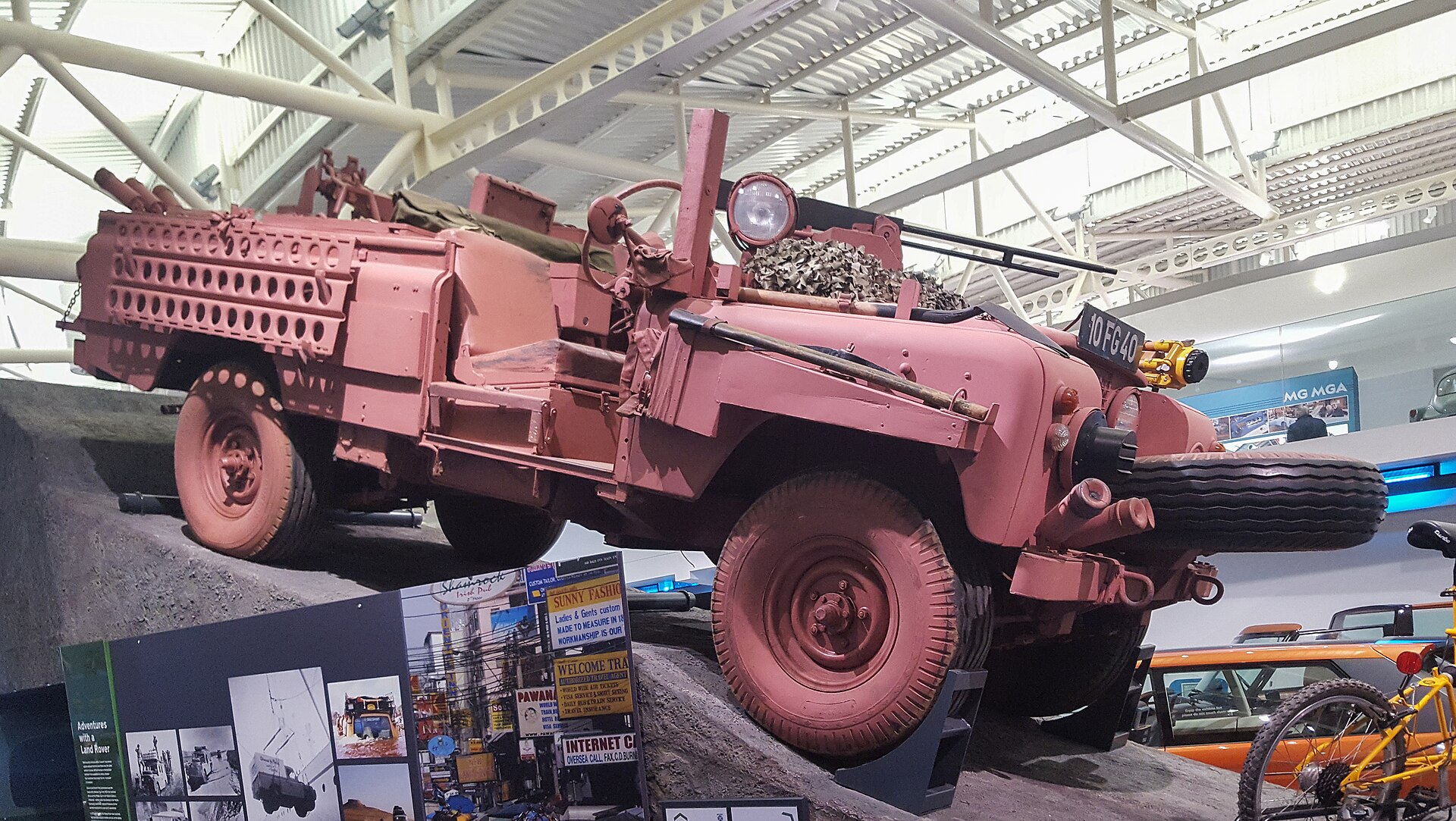 Preserved 1968 Series IIA 'Pink Panther' 10 FG 40 on museum display, photographed 2018