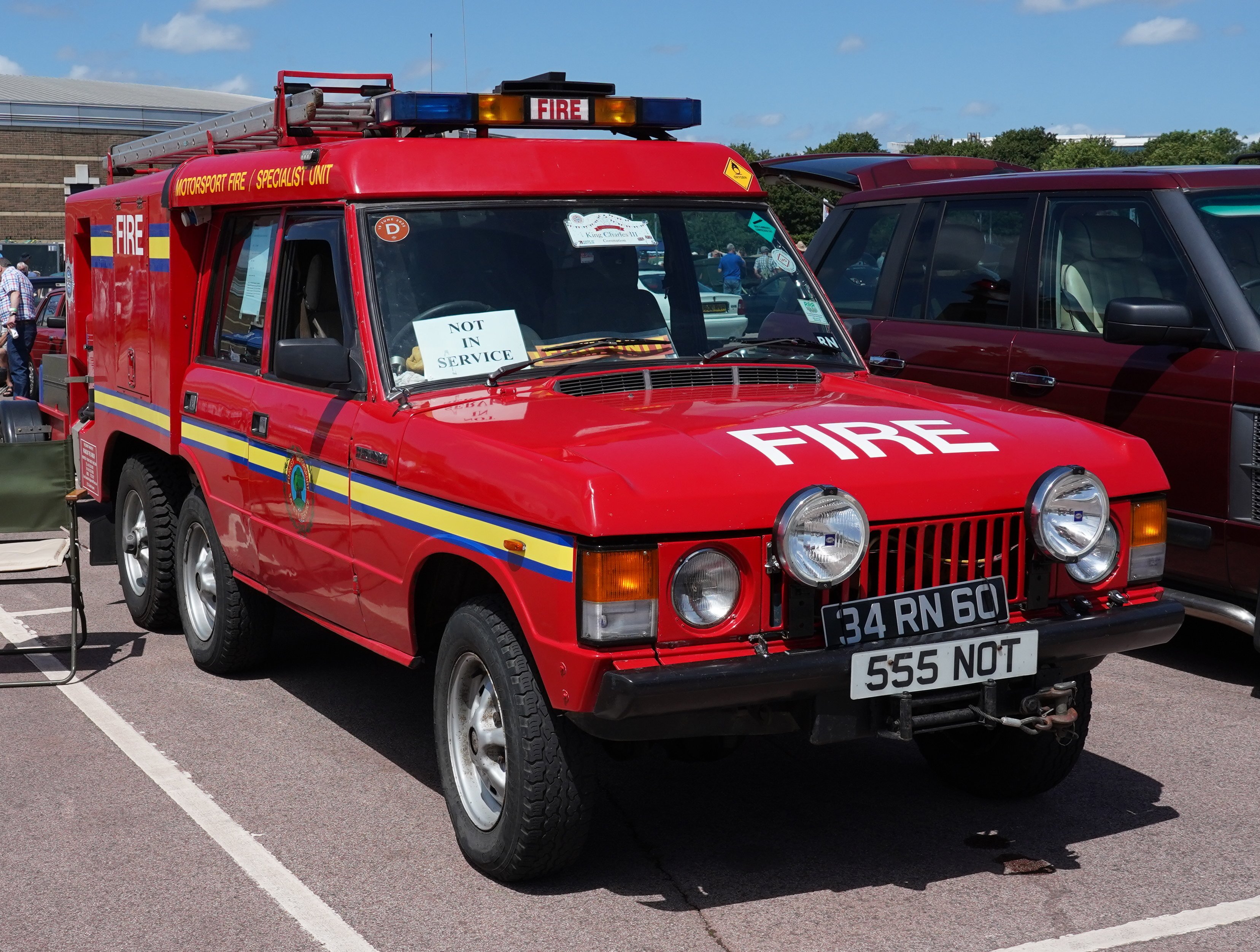 Preserved ex-Royal Navy TACR2 (military plate 34 RN 60, now registered 555 NOT) at the British Motor Museum, 2023