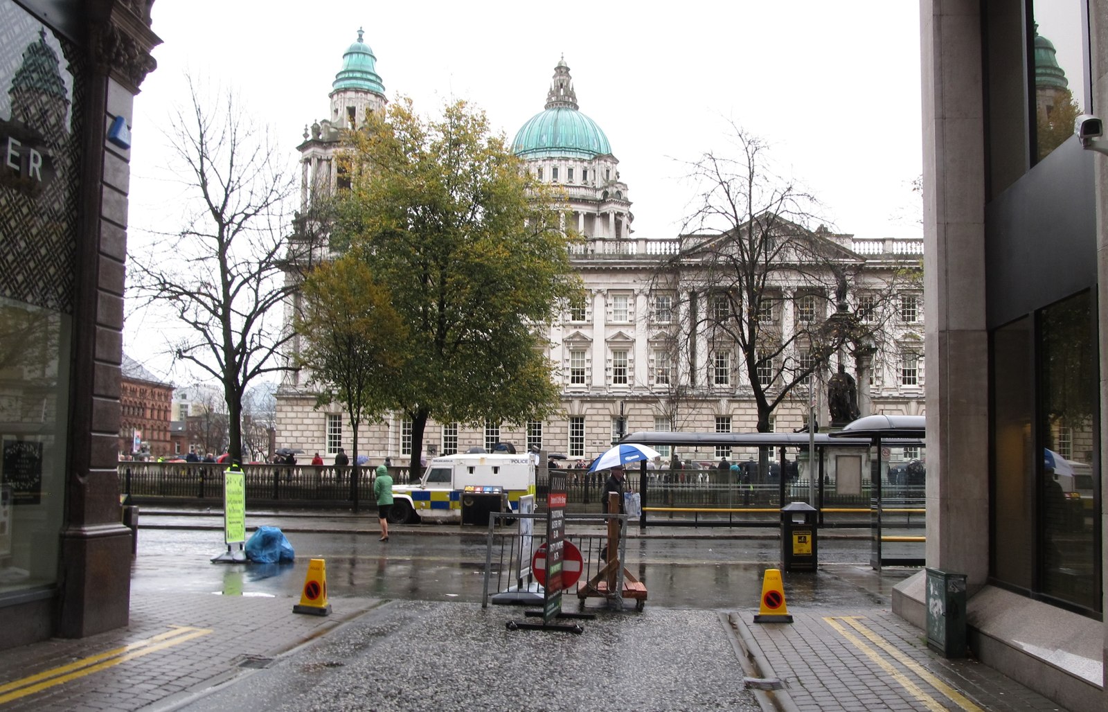 A PSNI Tangi in Donegall Square West, Belfast, November 2014