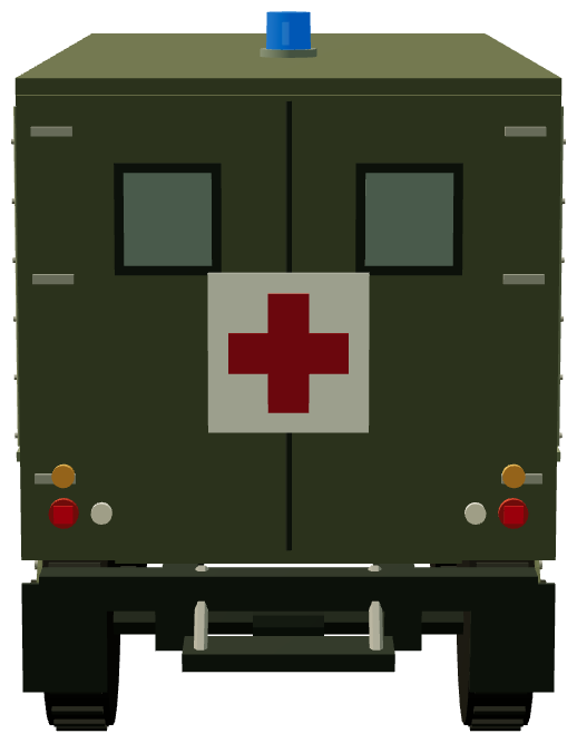 101 Forward Control Ambulance — rear render