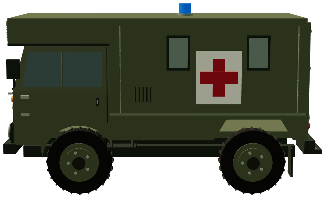101 Forward Control Ambulance — side render