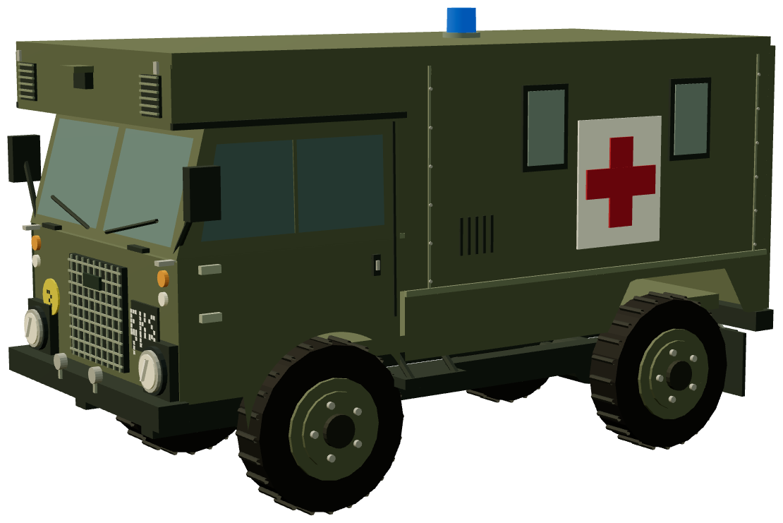 101 Forward Control Ambulance — three-quarter render