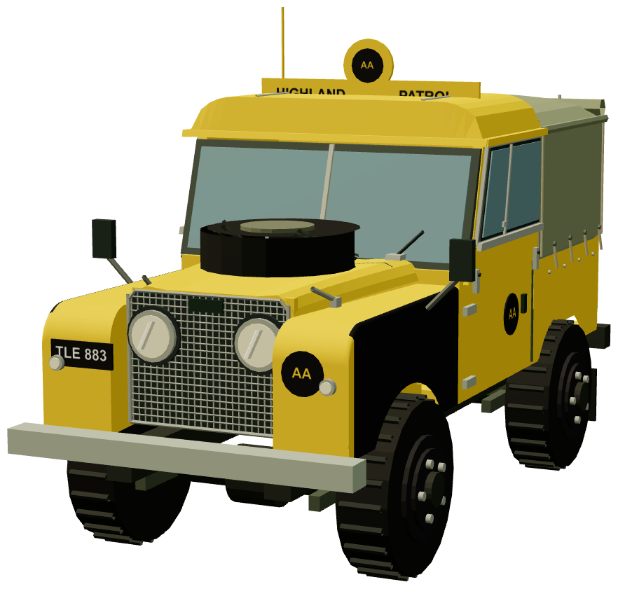 AA Highland Patrol Series I 88 — front three-quarter render