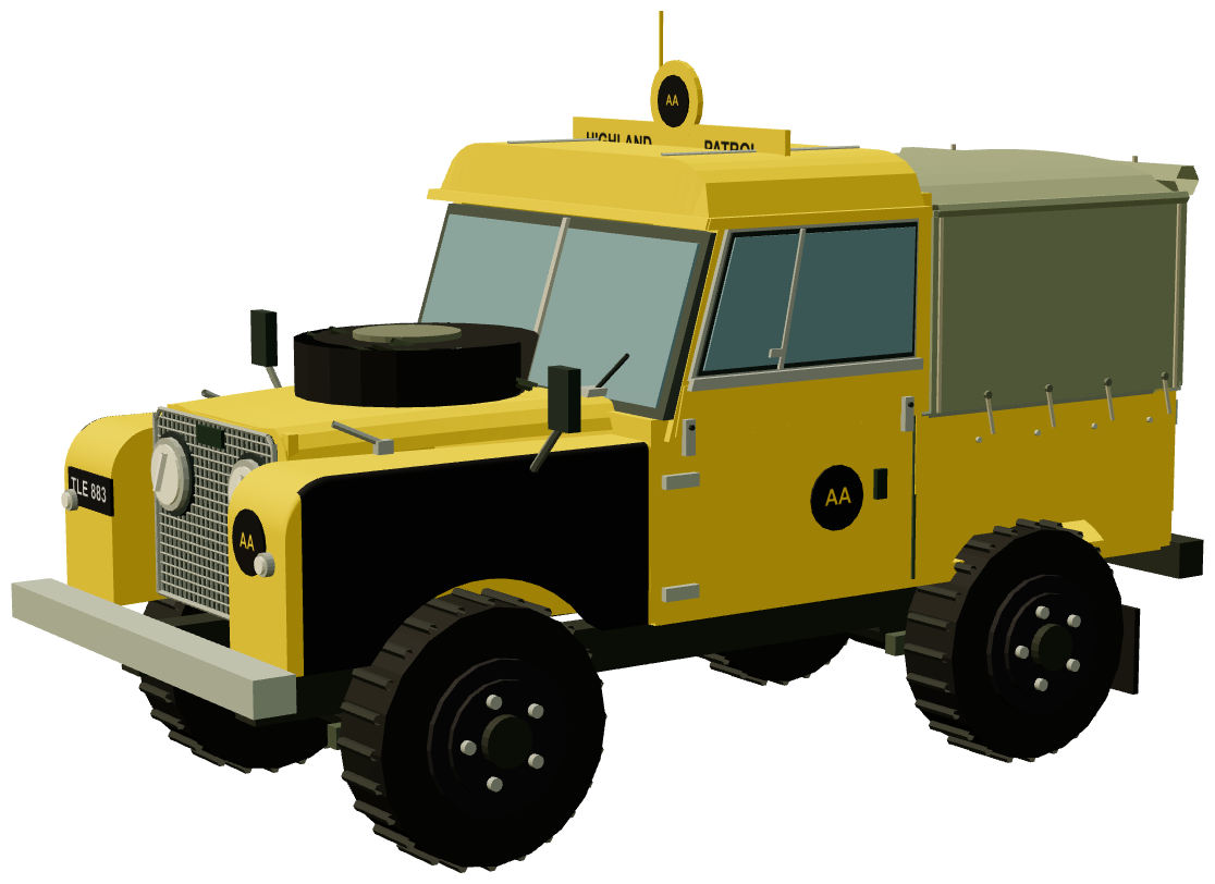 AA Highland Patrol Series I 88 — three-quarter render