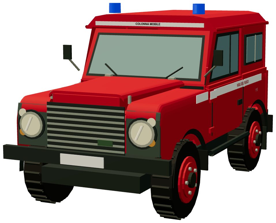 Agrigento Vigili del Fuoco Land Rover — front three-quarter render