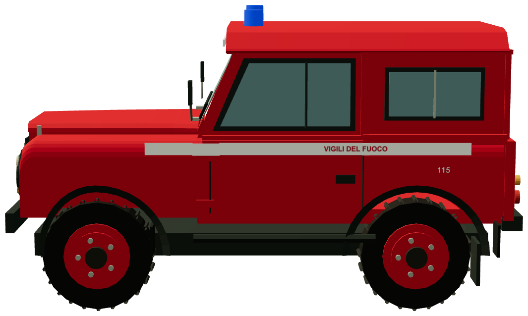 Agrigento Vigili del Fuoco Land Rover — side render