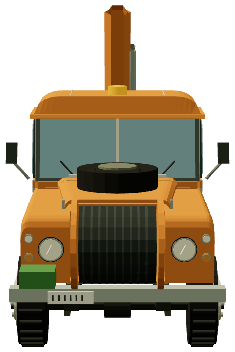 Air-Drive Harrier backhoe — front render
