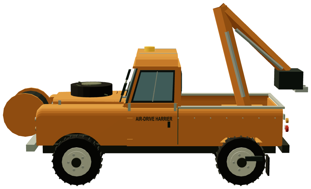 Air-Drive Harrier backhoe — side render
