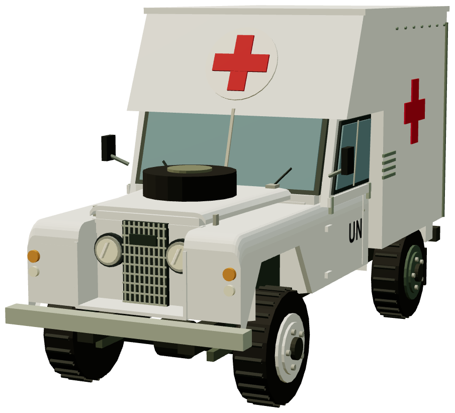 Bandiana UN Series 2A Ambulance — front three-quarter render