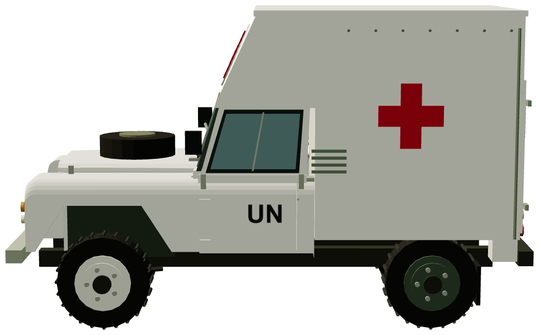 Bandiana UN Series 2A Ambulance — side render
