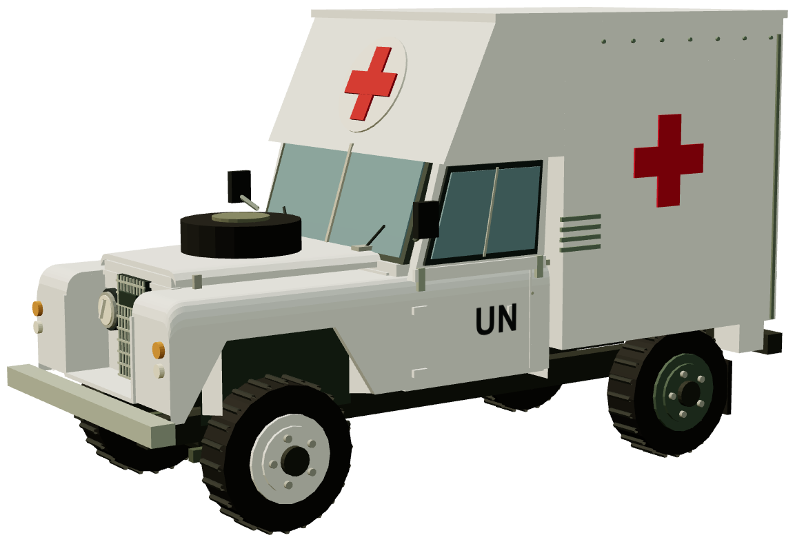 Bandiana UN Series 2A Ambulance — three-quarter render
