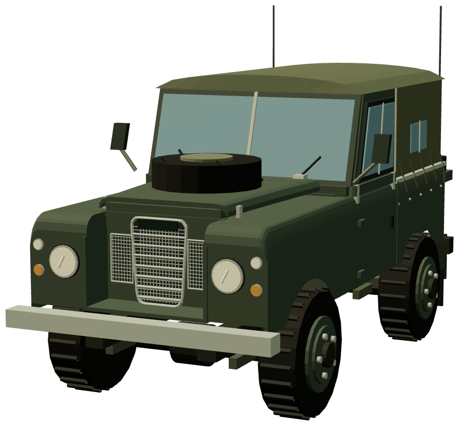 Belgian Army Series III 88 4×2 Staff Car — front three-quarter render