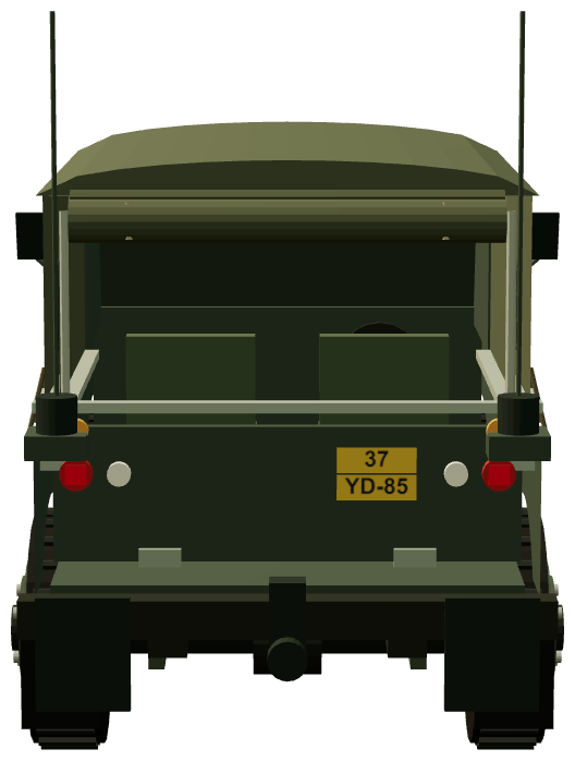 Belgian Army Series III 88 4×2 Staff Car — rear render