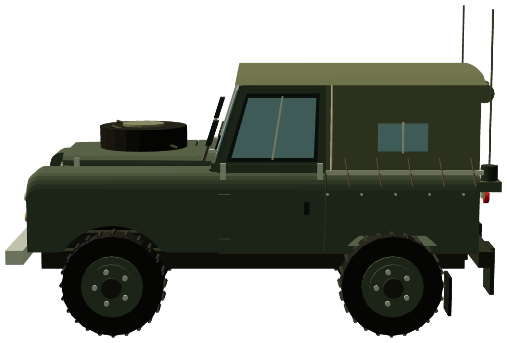 Belgian Army Series III 88 4×2 Staff Car — side render
