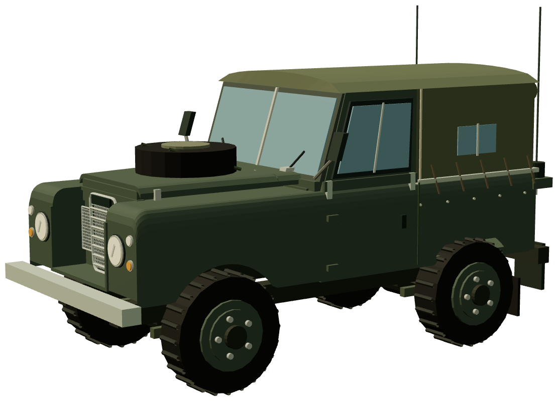 Belgian Army Series III 88 4×2 Staff Car — three-quarter render