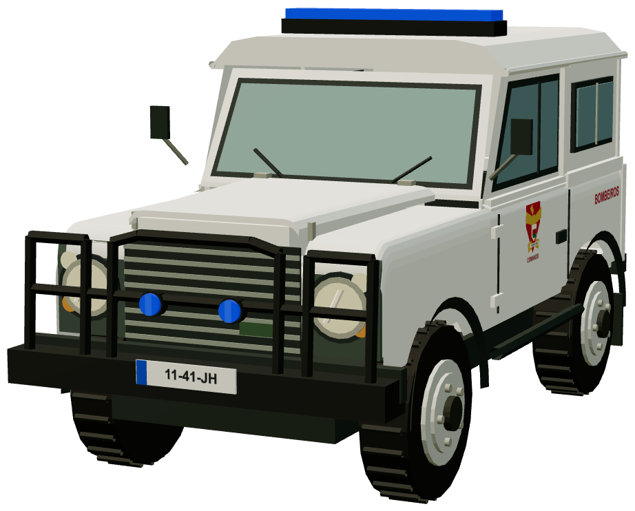 Bombeiros de Leiria Defender Comando — front three-quarter render