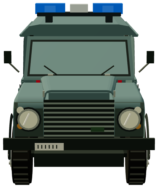 Bulgarian Border Police Defender — front render