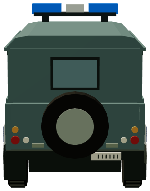 Bulgarian Border Police Defender — rear render