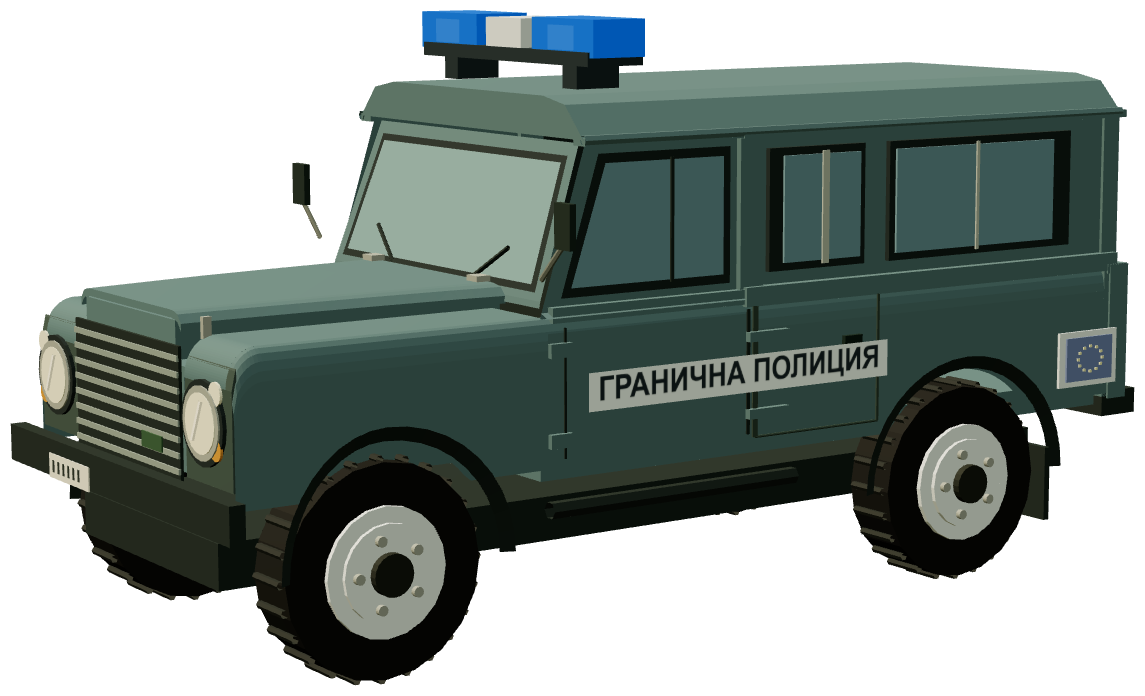 Bulgarian Border Police Defender — three-quarter render