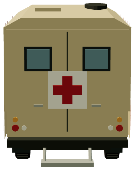 CHOSC Tiger-Stripe 127 Ambulance — rear render