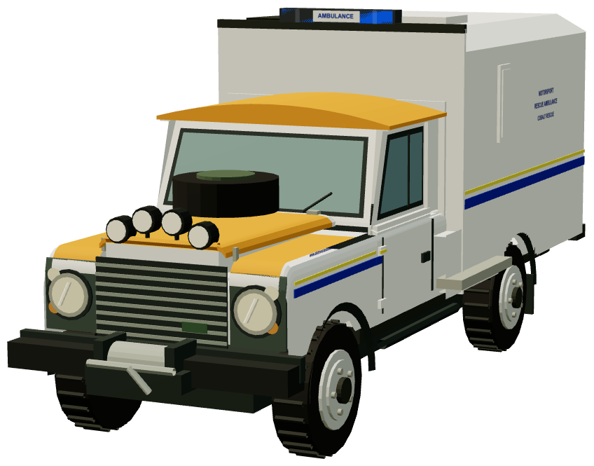 Cobalt Rescue Motorsport Defender — front three-quarter render