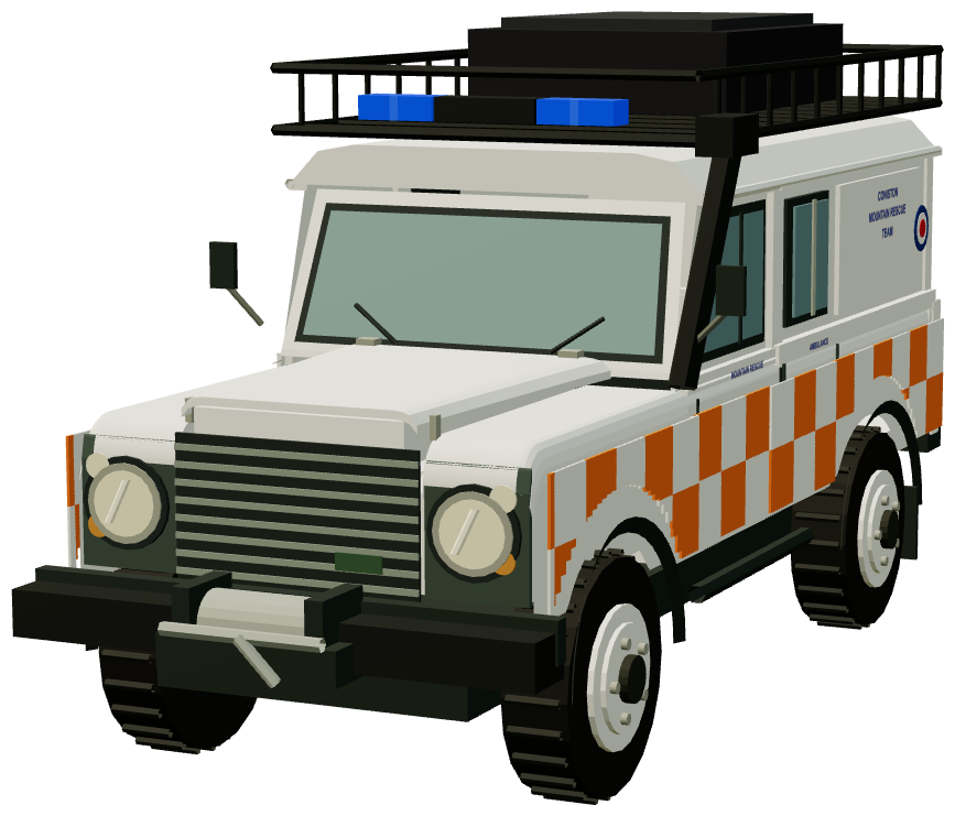 Coniston MRT Defender 110 Stretcher Carrier — front three-quarter render