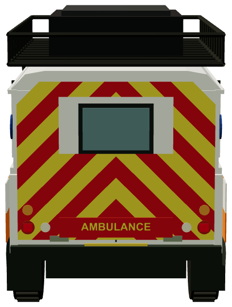 Coniston MRT Defender 110 Stretcher Carrier — rear render