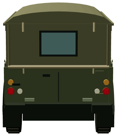 Czech Army Defender 110 — rear render