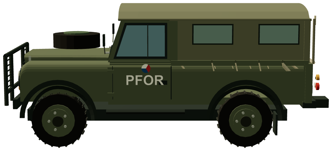 Czech Army Defender 110 — side render