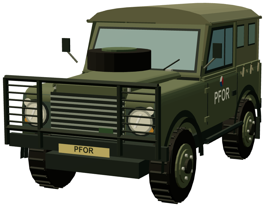 Czech Army Defender 90 — front three-quarter render