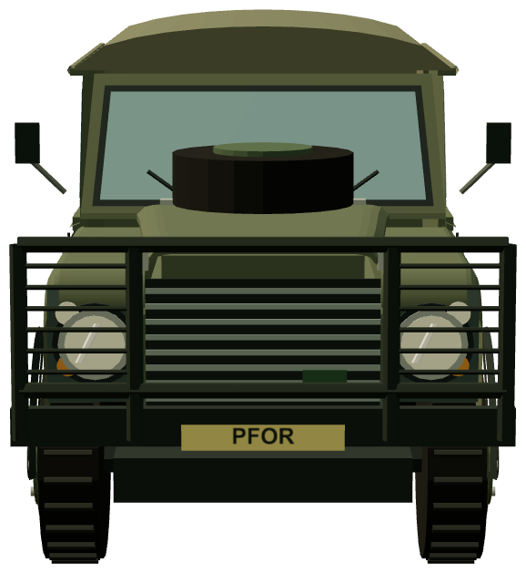 Czech Army Defender 90 — front render