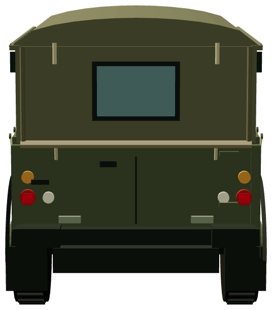 Czech Army Defender 90 — rear render