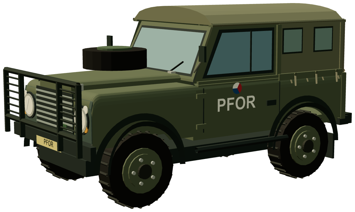 Czech Army Defender 90 — three-quarter render