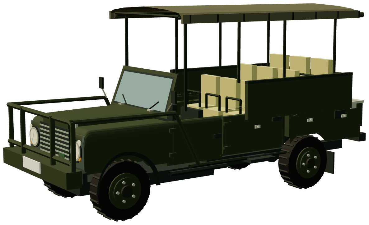 Defender 130 Safari — three-quarter render