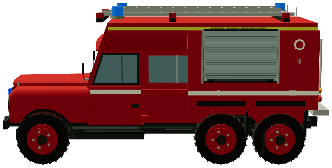 Defender 6×6 Fire & Rescue — side render
