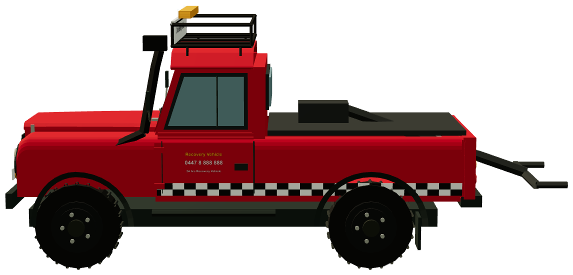 Dhaka 24 hrs Recovery Defender 110 Wrecker — side render
