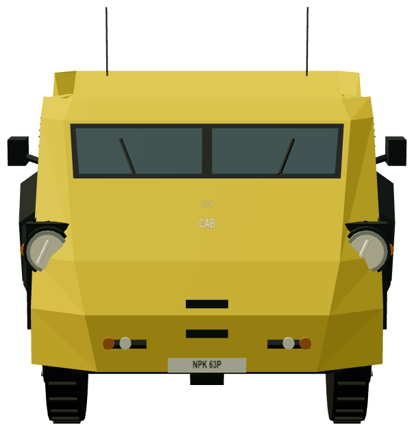 Judge Dredd City Cab — front render