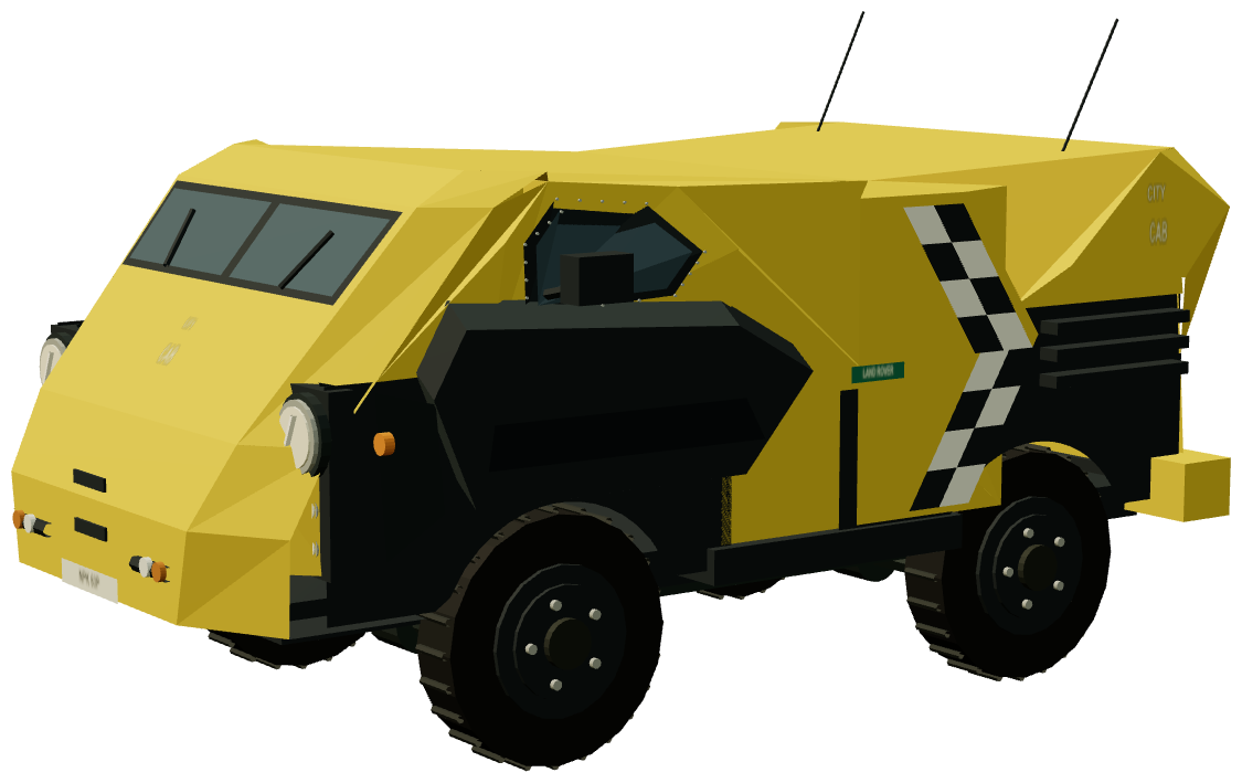 Judge Dredd City Cab — three-quarter render