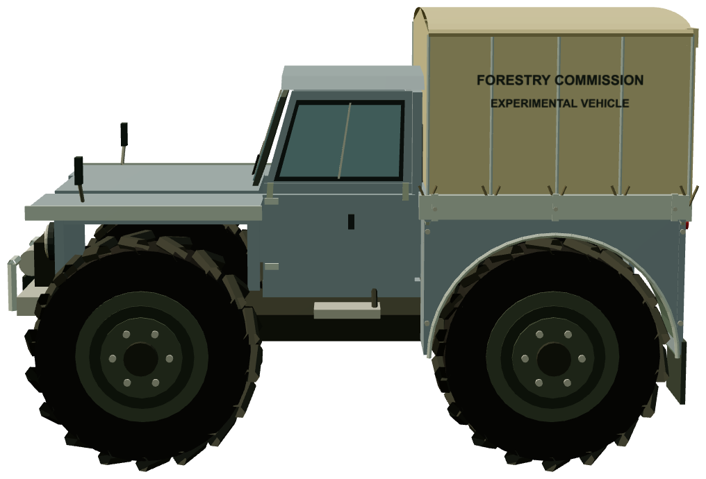 Forestry Commission Roadless Fire Tender — side render