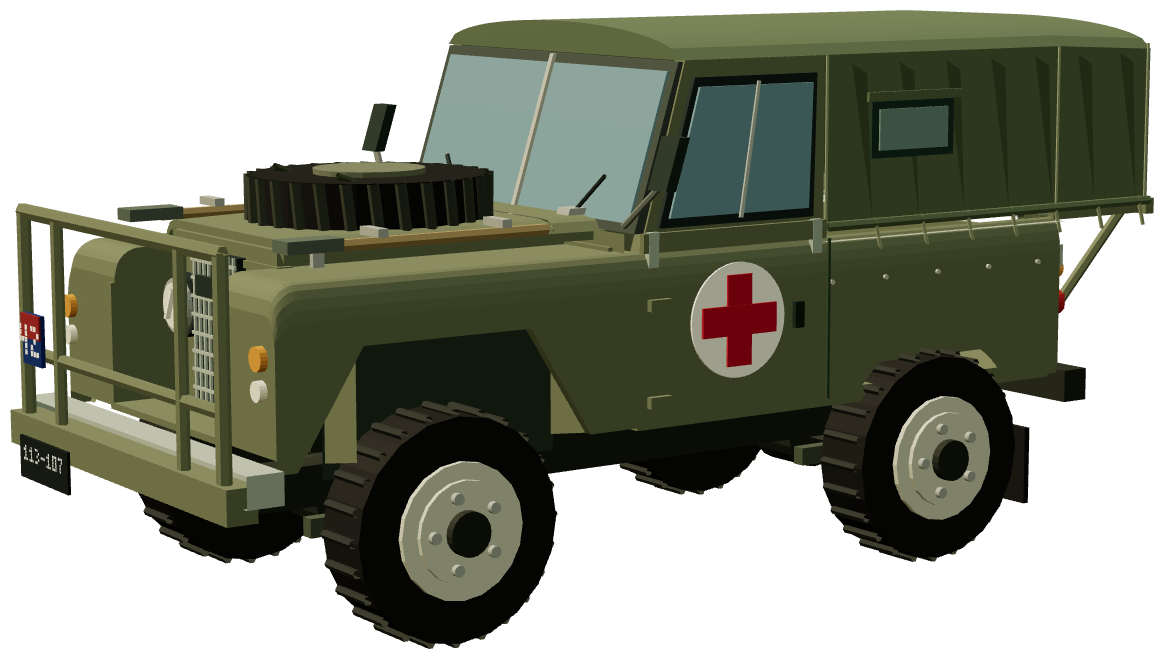 Forward Area Ambulance — three-quarter render